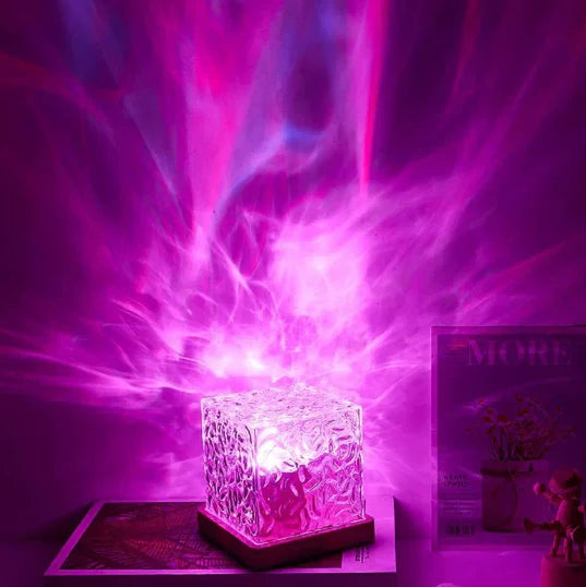 Rotating Water Ripple Night Light Aura Lamp