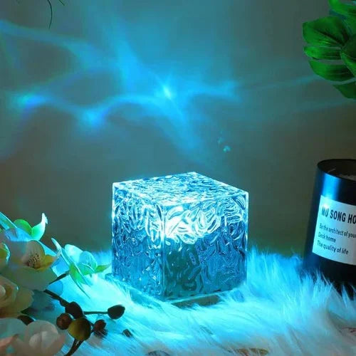 Rotating Water Ripple Night Light Aura Lamp