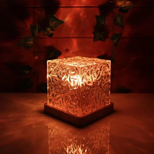 Rotating Water Ripple Night Light Aura Lamp